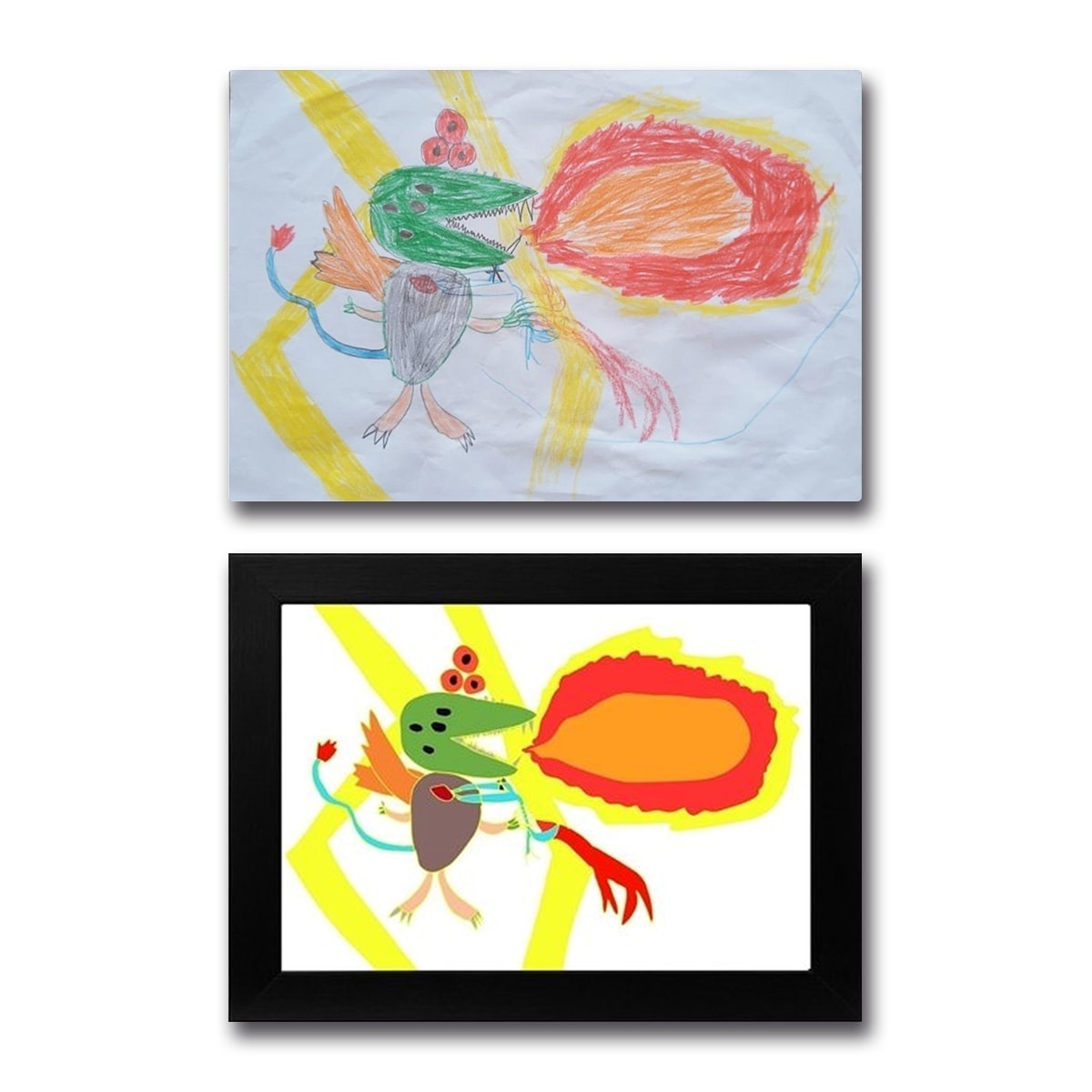 Quadro Ilustração Com O Desenho Da Criança &Bull; Quadro Ilustração - 4 &Bull; Deezign