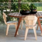 Cadeira de madeira natural Pétala Fitto