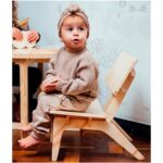 Cadeira infantil Carambelinha de madeira natural Fitto