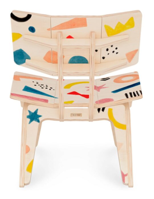 Cadeira Infantil Carambelinha De Madeira Natural Fitto