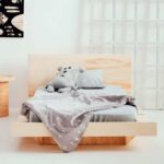 Cama infantil de madeira natural Fitto