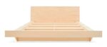 Cama queen size de madeira natural Fitto