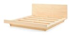 Cama queen size de madeira natural Fitto