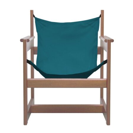 Poltrona PELICANO Reta Eucalipto Natural Tecido Lonita Capri 01