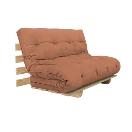 Sofa cama BYO Casal 140 Sarja Peletizada Laranja Sertão 02