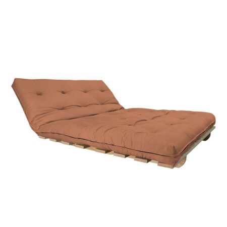 Sofa cama BYO Casal 140 Sarja Peletizada Laranja Sertão 03