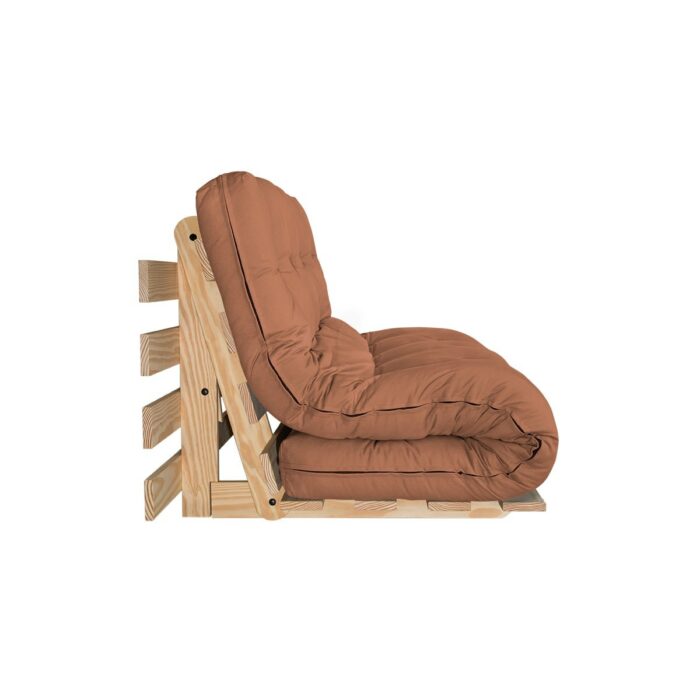 Sofa cama BYO Casal 140 Sarja Peletizada Laranja Sertão 04