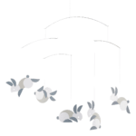 móbile Circular Bunnies Coelhos circulares