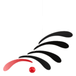 móbile Flowing Rhythm, red Ritmo fluindo, vermelho