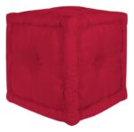 Pufe Cubo Turco Lonita Vermelho 40x40 cm • SALE - Imagem 2