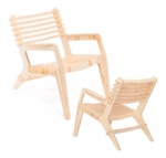 Kit Poltrona e cadeira infantil Chillin e Chill Madeira multilaminada
