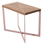Mesa Xis Aluminio e Madeira