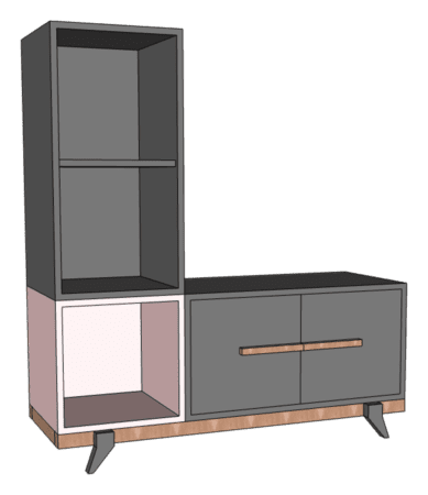 Bloco 3d Estante Nórdica forma "L" - Imagem 3