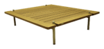 Mesa Lateral Alvarenga Alumínio e Madeira