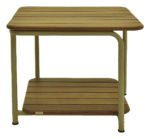 Mesa Lateral Balneário Alumínio e Madeira