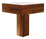 Mesa Lateral Tee Base de Madeira