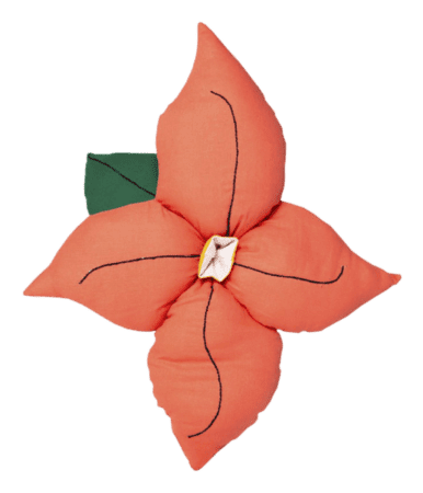 almofada formato flor
