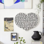 Acessório decorativo Love Heart Metal Wall Relief - Imagem 2