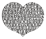 Acessório decorativo Love Heart Metal Wall Relief