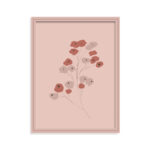 Quadro Kakii flor Rosê