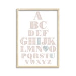 Quadro ABC rosa