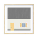 Quadro casa amarela Quadrado