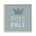 Quadro Boys Rule Quadrado