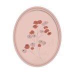 Quadro Kakii flor Rosê Oval
