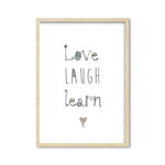 Quadro Love Laugh Learn