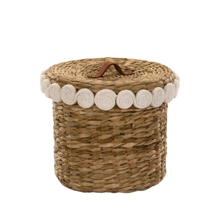 Cesto alto com tampa Boho - Imagem 1