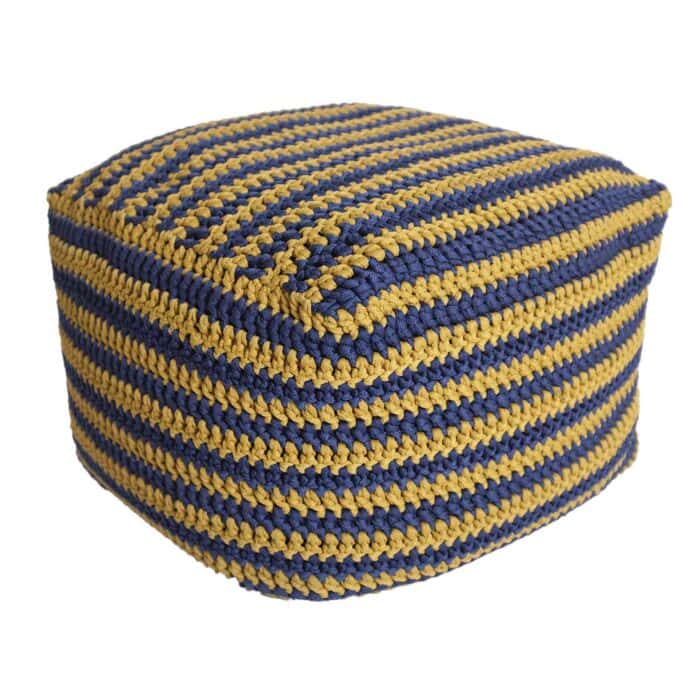 puff Puff Quadrado Listra Horizontal Outdoor 40x50x50 - Imagem 1