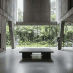 Mesa de Centro Inaê madeira em shou sugi ban e latão - Imagem 2