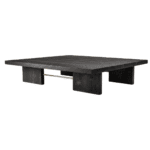 Mesa de Centro Inaê madeira em shou sugi ban e latão