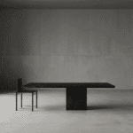 Mesa de Jantar Odé madeira em técnica shou sugi ban - Imagem 3